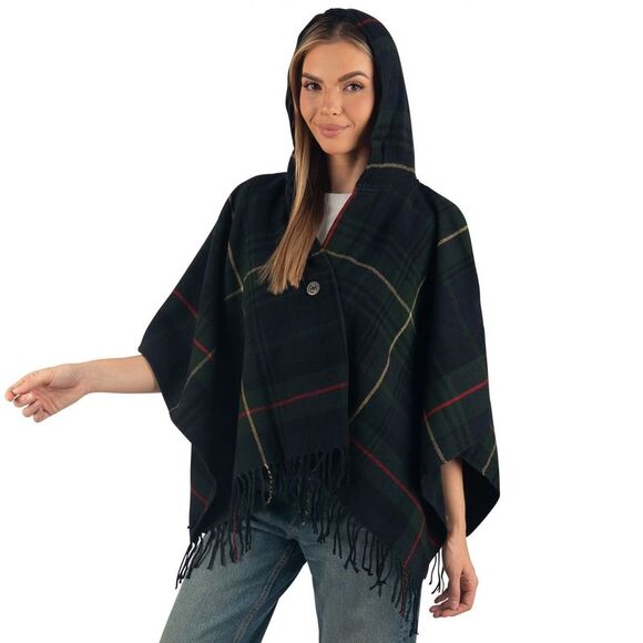 Alpine Swiss Carol Womens Shawl Wrap with Hood Poncho Sweater Large Scarf Fringe - Picture 1 of 6